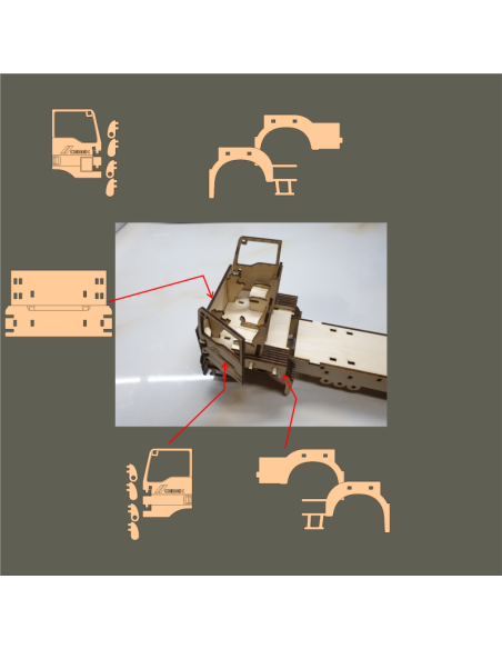 Kit de construcción de madera Camión Hormigonera