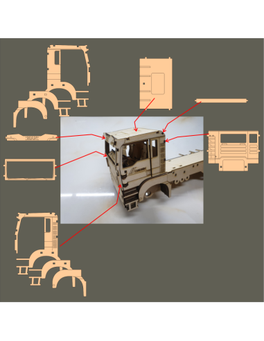 Kit de construcción de madera Camión Hormigonera