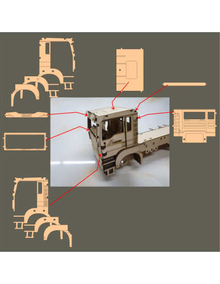 Kit de construcción de madera Camión Hormigonera