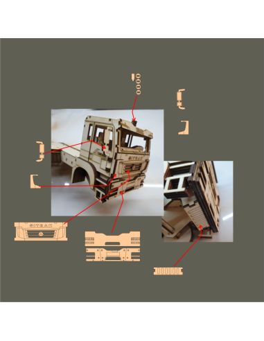 Kit de construcción de madera Camión Hormigonera