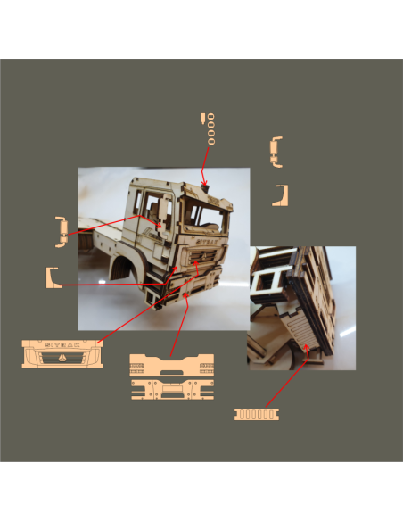 Kit de construcción de madera Camión Hormigonera