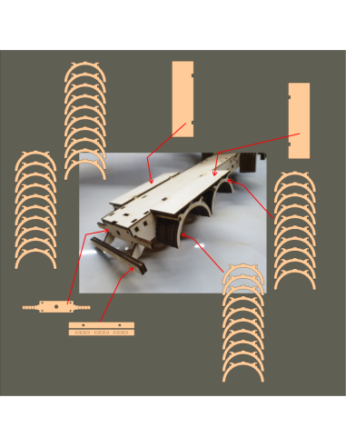 Kit de construcción de madera Camión Hormigonera