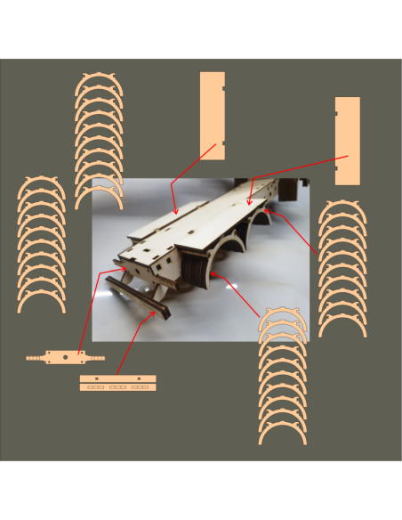 Kit de construcción de madera Camión Hormigonera