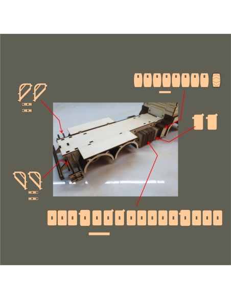 Kit de construcción de madera Camión Hormigonera