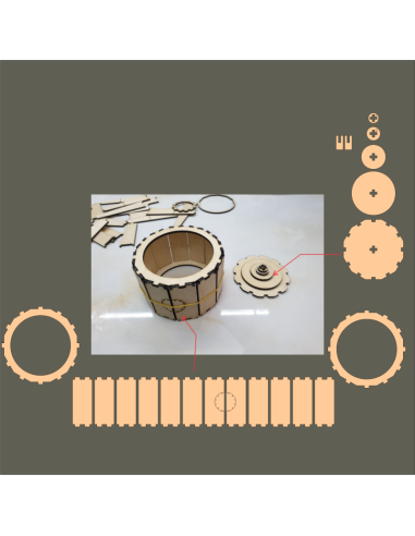 Kit de construcción de madera Camión Hormigonera