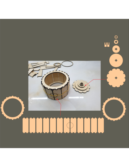 Kit de construcción de madera Camión Hormigonera