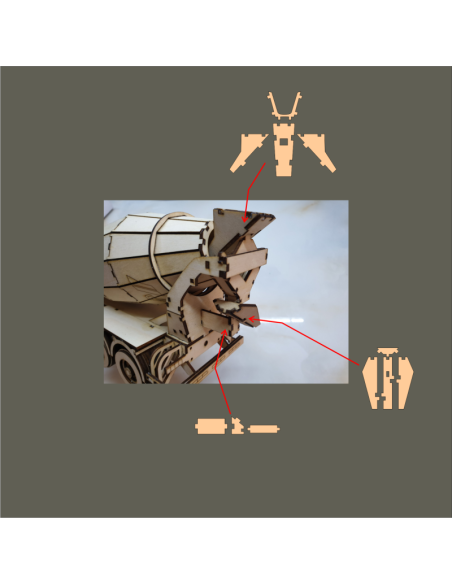 Kit de construcción de madera Camión Hormigonera