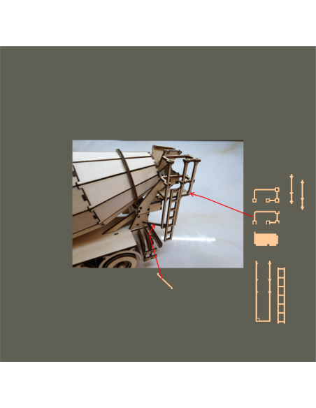 Kit de construcción de madera Camión Hormigonera
