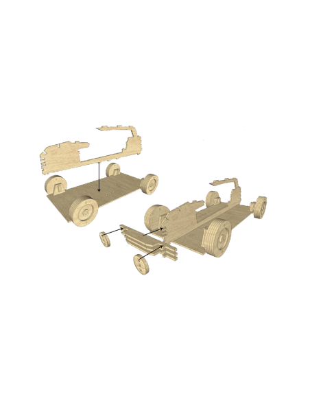 Kit de construcción de madera Volkswagen gol