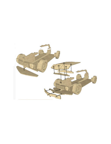 Kit de construcción de madera Volkswagen gol
