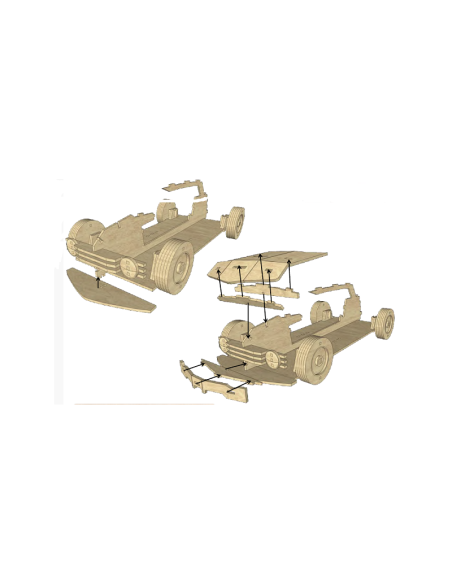 Kit de construcción de madera Volkswagen gol