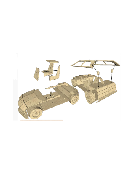Kit de construcción de madera Volkswagen gol