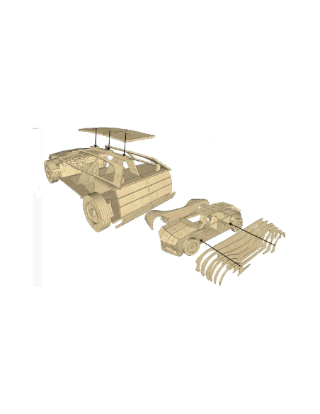 Kit de construcción de madera Volkswagen gol