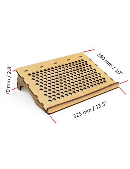 soporte para portátil de madera MDF cortado por láser