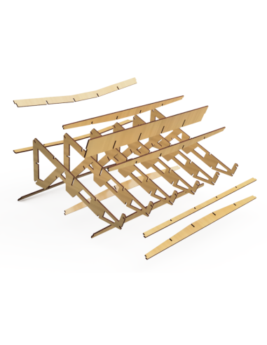 soporte para portátil de madera MDF cortado por láser