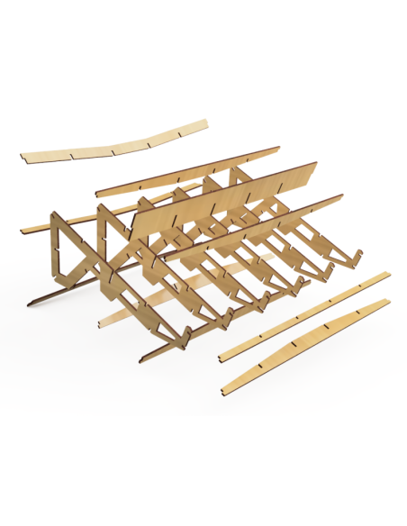 soporte para portátil de madera MDF cortado por láser
