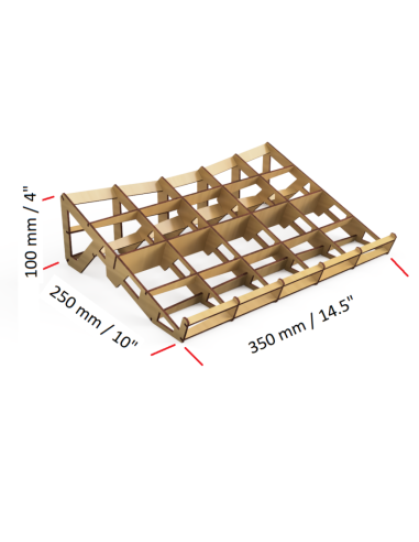 soporte para portátil de madera MDF cortado por láser