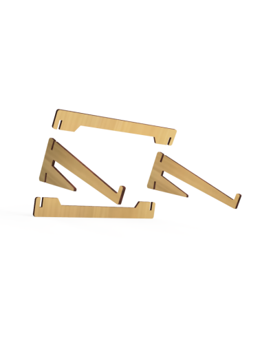 soporte para portátil de madera MDF cortado por láser