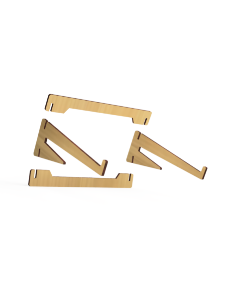 soporte para portátil de madera MDF cortado por láser