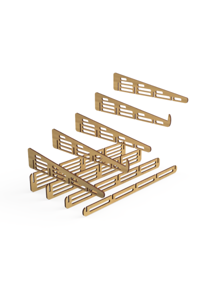 soporte para portátil de madera MDF cortado por láser