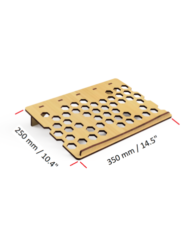soporte para portátil de madera MDF cortado por láser