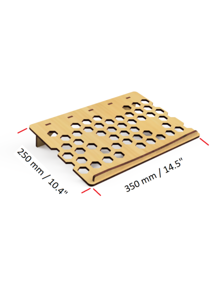 soporte para portátil de madera MDF cortado por láser