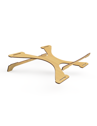 soporte para portátil de madera MDF cortado por láser