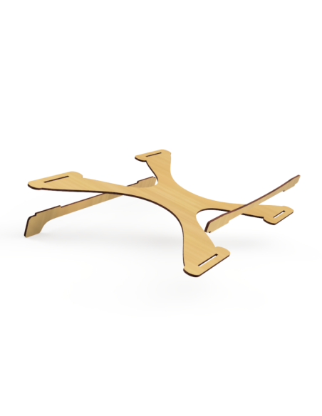 soporte para portátil de madera MDF cortado por láser