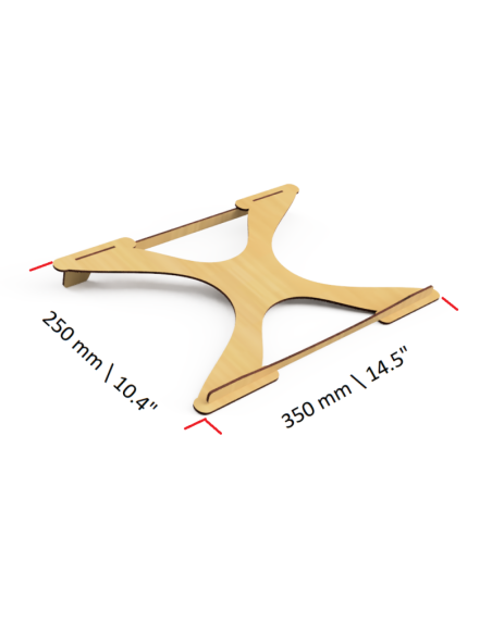 soporte para portátil de madera MDF cortado por láser