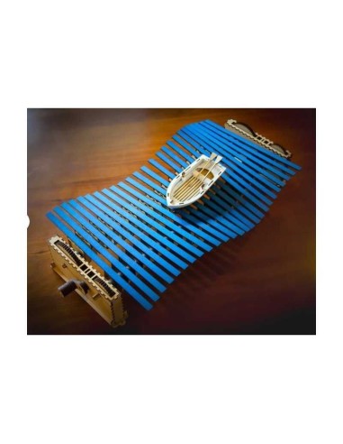 Kit de construcción de madera Olas de Mar Ondas con Bote