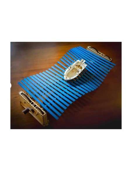 Kit de construcción de madera Olas de Mar Ondas con Bote