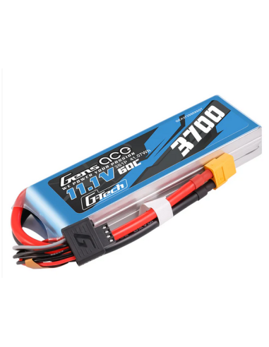 Gens Ace G-Tech 3700mAh 11.1V 60C 3S1P XT60 LIPO Battery Pack