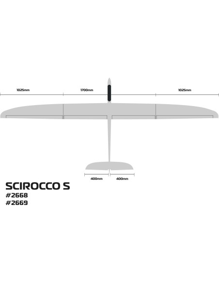 Velero SCIROCCO S 3.75M PNP, planeador de alto rendimiento fabricado en GRP con alas de 4 flaps