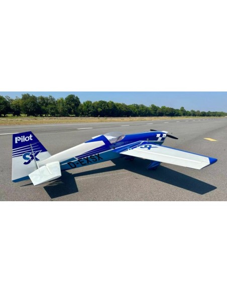 Extra 330 SX - Pilot RC - (envergadura 2,29m) Azul, Blanco, Negro