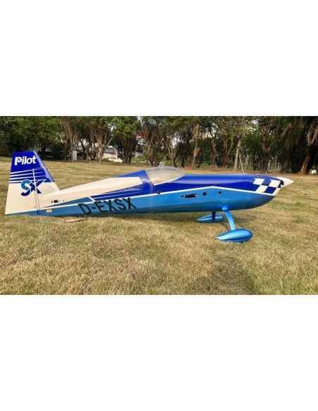 Extra 330 SX - Pilot RC - (envergadura 2,29m) Azul, Blanco, Negro
