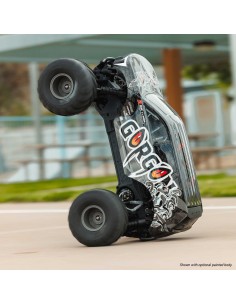 1/10 GORGON 2WD RTA Kit Brushed Monster Truck (Battery & Charger Included), Clear 2