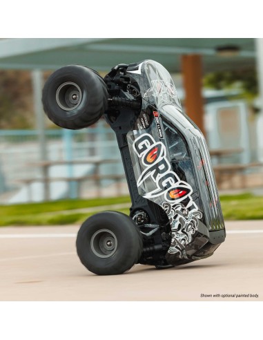 1/10 GORGON 2WD RTA Kit Brushed Monster Truck (Battery & Charger Included), Clear