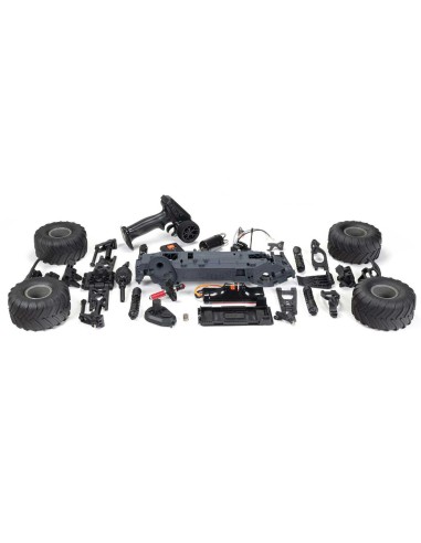1/10 GORGON 2WD RTA Kit Brushed Monster Truck (Battery & Charger Included), Clear