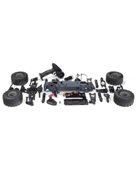 1/10 GORGON 2WD RTA Kit Brushed Monster Truck (Battery & Charger Included), Clear
