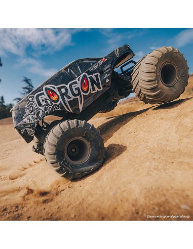 1/10 GORGON 2WD RTA Kit Brushed Monster Truck (Battery & Charger Included), Clear