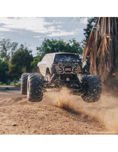 1/10 GORGON 2WD RTA Kit Brushed Monster Truck (Battery & Charger Included), Clear