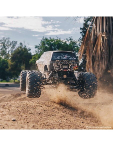 1/10 GORGON 2WD RTA Kit Brushed Monster Truck (Battery & Charger Included), Clear
