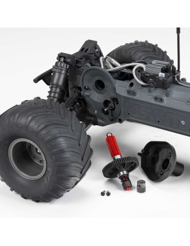 1/10 GORGON 2WD RTA Kit Brushed Monster Truck (Battery & Charger Included), Clear