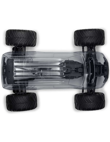 1/10 GORGON 2WD RTA Kit Brushed Monster Truck (Battery & Charger Included), Clear