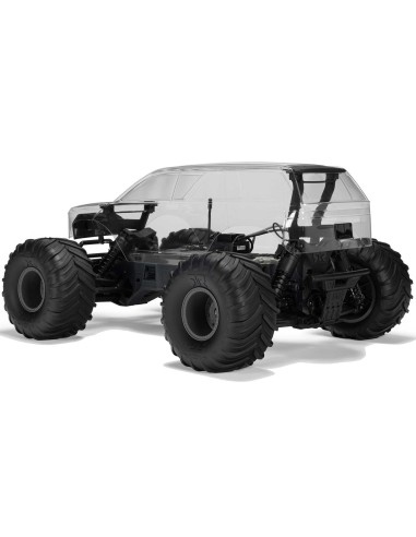 1/10 GORGON 2WD RTA Kit Brushed Monster Truck (Battery & Charger Included), Clear
