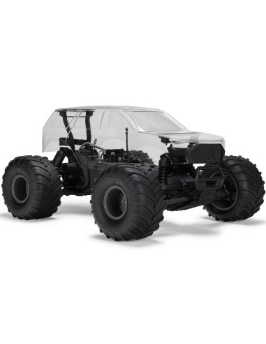 1/10 GORGON 2WD RTA Kit Brushed Monster Truck (Battery & Charger Included), Clear