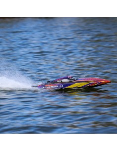 Sonicwake 24" Autoadrizable, sin escobillas, Deep-V RTR (batería y cargador incluidos), rojo