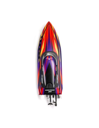 Sonicwake 24" Autoadrizable, sin escobillas, Deep-V RTR (batería y cargador incluidos), rojo