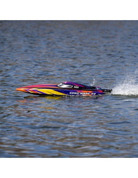 Sonicwake 24" Autoadrizable, sin escobillas, Deep-V RTR (batería y cargador incluidos), rojo