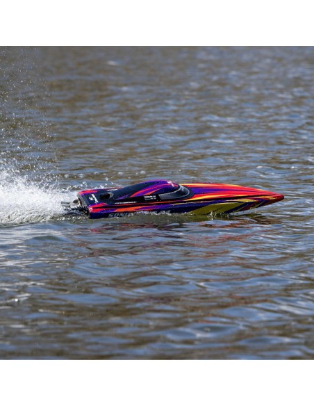 Sonicwake 24" Autoadrizable, sin escobillas, Deep-V RTR (batería y cargador incluidos), rojo